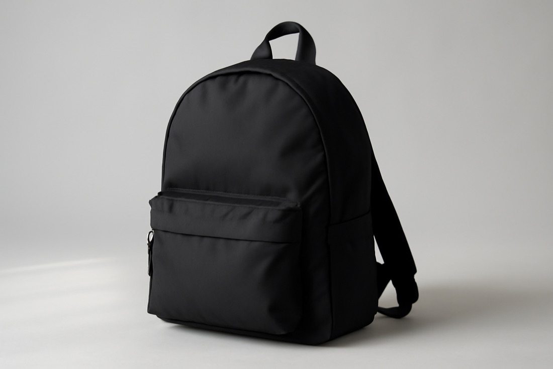 Sac à dos noir en nylon façon Eastpak