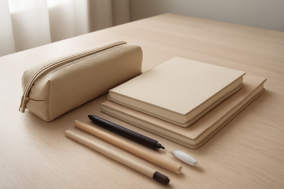 Bureau avec trousse et fournitures